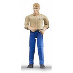Bruder 60006 Bworld panáček muž modré kalhoty 11 cm
