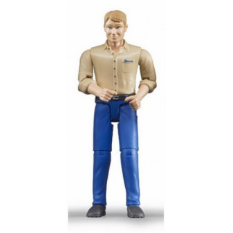 Bruder 60006 Bworld panáček muž modré kalhoty 11 cm