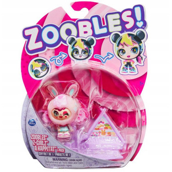 Spin Master Zoobles panenka - světle růžová