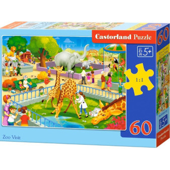 Castorland 66155 puzzle Návštěva ZOO 60 dílků