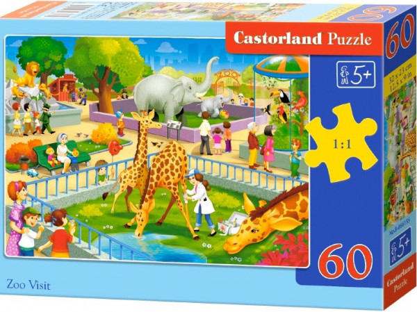 Castorland 66155 puzzle Návštěva ZOO 60 dílků