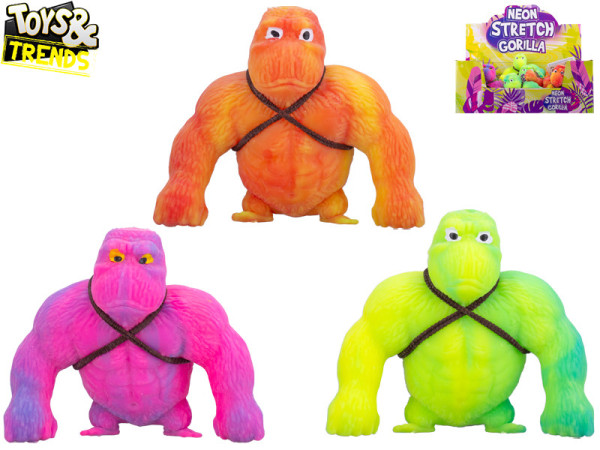 Toys&Trends gorila super neon strečová barevná 10cm 3barvy