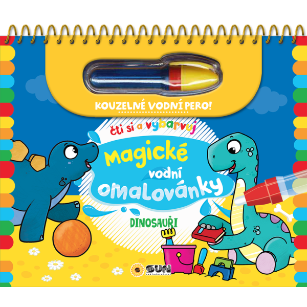 Čti a vybarvuj- Magické vodní pero -Dinosauři