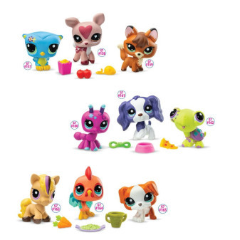 Littlest Pet Shop 3 figurky - 3 druhy