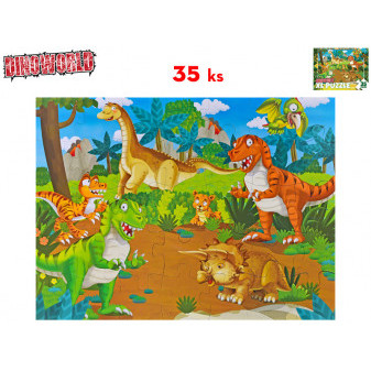 Puzzle dinosauři 62x46cm 35dílků