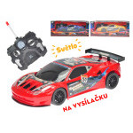 R/C auto sportovní 23cm plná funkce na dálkové ovládání se světlem 40MHz 3barvy v krabičce