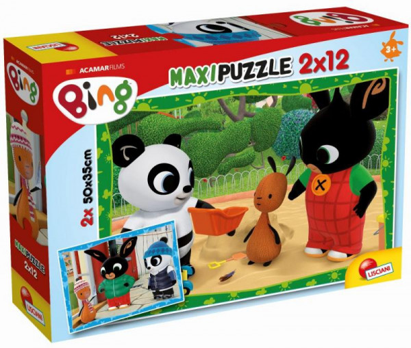 Puzzle Králíček Bing a jeho přítelé 2x12 dílků