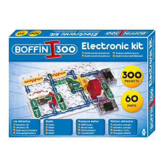 Stavebnice Boffin 300 elektronická 300 projektů modelů 60 dílků dílů na baterie