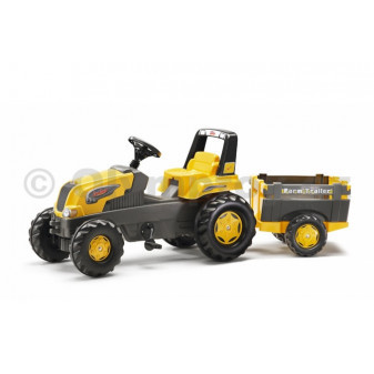 Rolly traktor šlapací junior Farm žlutý s vlečkou 800285