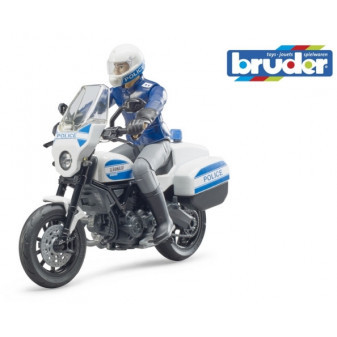 Bruder 62731 BWORLD Policejní motorka Ducati Scrambler s figurkou