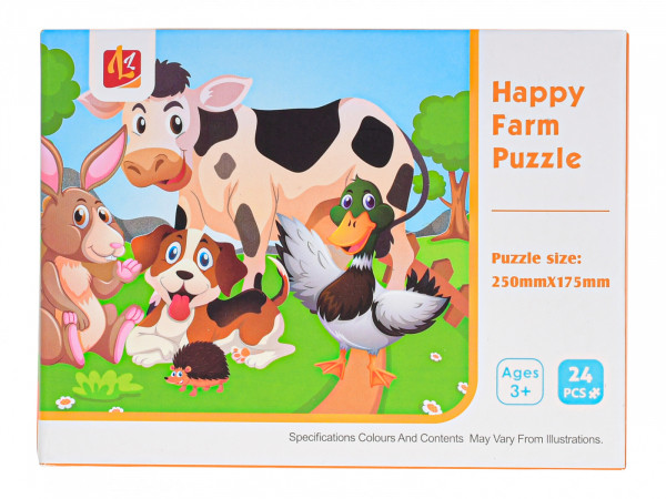 Puzzle dětské 25x17,5cm zvířátka 24dílků v krabičce