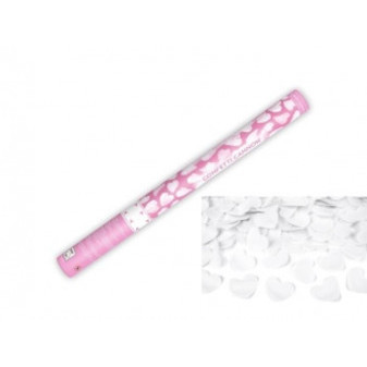 Konfety 58cm bílé srdce - Svatba / Valentýn