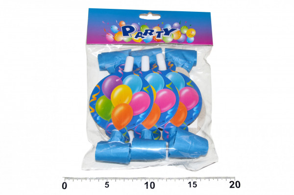 Párty frkačky potisk balónky 6 ks v balení