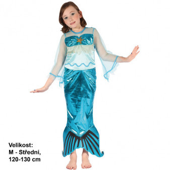 Šaty na karneval Mořská panna 120 - 130 cm