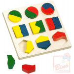 Bino dřevěné puzzle Geometrické tvary