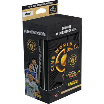 PANINI FIFA CLUB WORLD CUP 2025 - ADRENALYN - plechová krabička (hranatá)