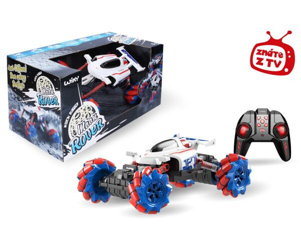 Auto Moon Rover RC na dálkové ovládání 35 cm, červený na bateriový pack