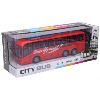 Autobus RC na dálkové ovládání 32 cm na USB s nabíjecím adaptérem