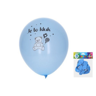 Balónek nafukovací 30 cm - sada 5ks, Kluk