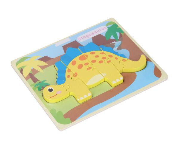 Vkládačka dřevěná dino 18x14,5 cm