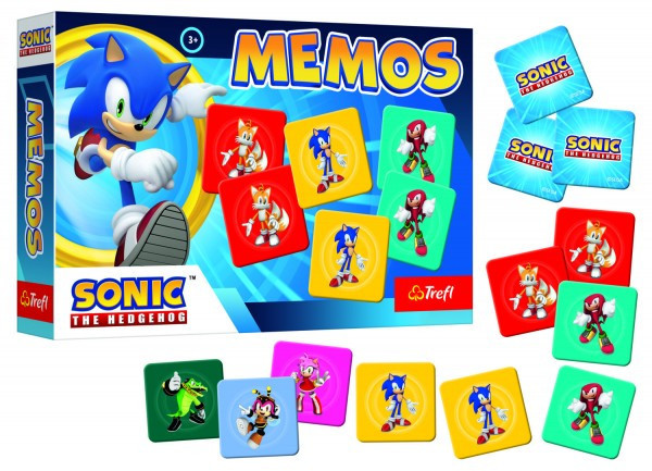 Trefl Pexeso papírové Ježek Sonic Sonic The Hedgehog společenská hra 30 kusů v krabici 21x14x4cm