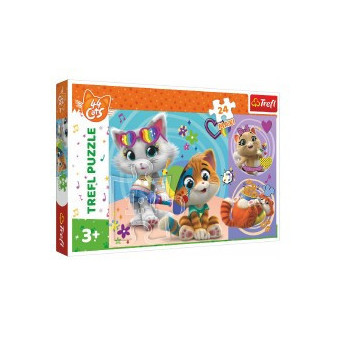 Trefl Puzzle maxi 24 dílků Šťastné kočky 44 cats