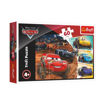 Trefl Puzzle 17327 Puzzle Disney Cars 3 McQueen s přáteli 33x22cm 60 dílků v krabici 21x14x4cm