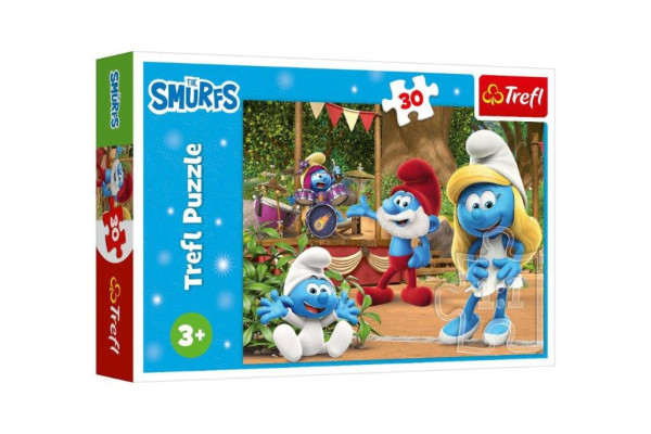 Trefl Puzzle Šmoulinka a šmoulové 27x20cm 30 dílků v krabičce 21x14x4cm