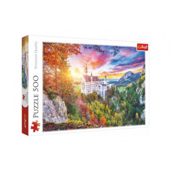 Trefl Puzzle 37427 Puzzle Pohled na zámek Neuschwanstein, Německo 500 dílků 48x34cm v krabici 40