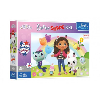 Trefl Puzzle Šťastní přátelé Gabby 60 XL Super Shape