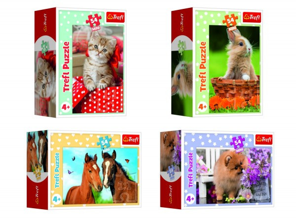 Trefl Minipuzzle 54 dílků Zvířátka - mláďata