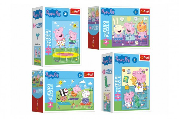 Trefl Minipuzzle miniMaxi 20 dílků Prasátko Peppa Peppa Pig 4 druhy