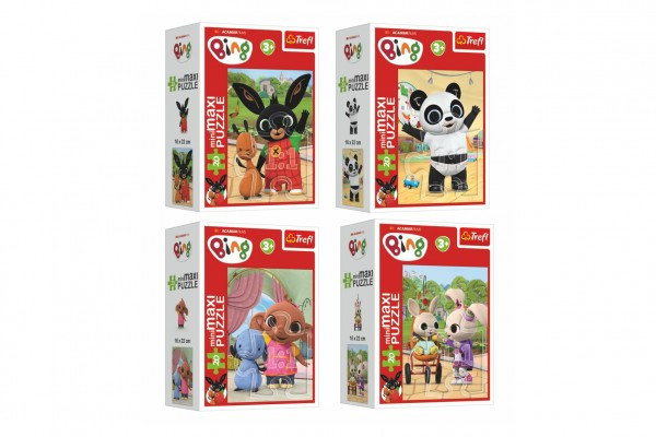 Trefl Minipuzzle miniMaxi 20 dílků Bingovi přátelé Králíček Bing 4 druhy