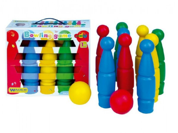Wader Kuželky plast 24cm 9ks+2 míčky v krabici