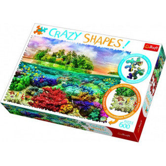 Trefl Puzzle Tropický Ostrov 600 dílků Crazy Shapes