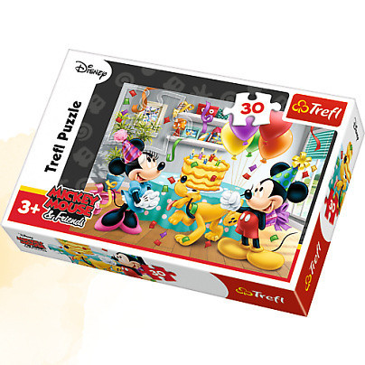 Trefl 118211 puzzle Mickey a Minnie slaví narozeniny Disney 30 dílků