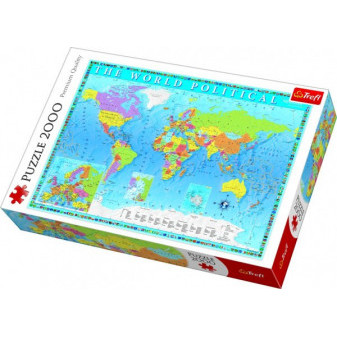 Trefl Puzzle Politická mapa světa 2000 dílků 96x68cm