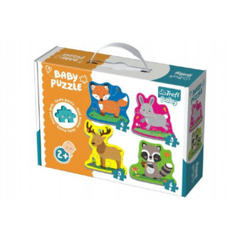 Trefl Puzzle baby Zvířátka v lese 4ks v krabici  24m+