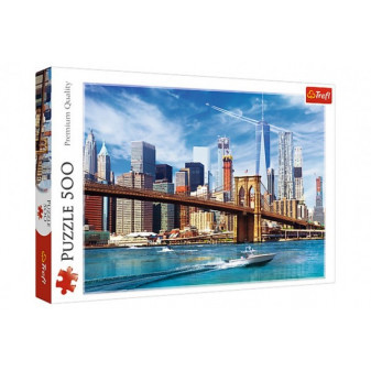 Trefl Puzzle Výhled na New York 500 dílků 48x34cm v krabici 40x26,5x4,5cm