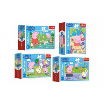 Trefl Minipuzzle 54 dílků Šťastný den Prasátka Peppy Peppa Pig