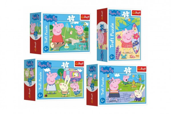 Trefl Minipuzzle 54 dílků Šťastný den Prasátka Peppy Peppa Pig