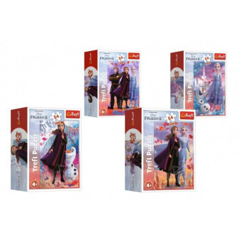 Trefl Minipuzzle 54 dílků Ledové království II Frozen II 4 druhy v krabičce 6,5x9x4cm