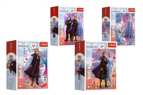 Trefl Minipuzzle 54 dílků Ledové království II Frozen II 4 druhy v krabičce 6,5x9x4cm