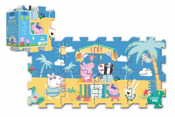 Trefl Pěnové puzzle Prasátko Peppa/Peppa Pig 32x32cm 8ks v sáčku