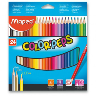 Maped Pastelky Maped trojboké Color'Peps - 24 barev