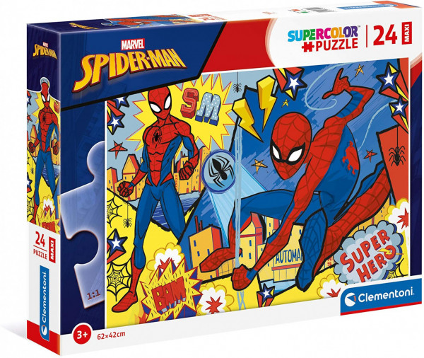 Clementoni 24216 Puzzle SuperColor Maxi Spiderman 24 dílků
