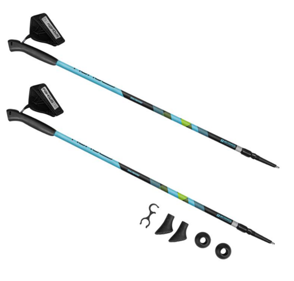 Spokey MEADOW Hole Nordic Walking, 2dílné, systém Antishock, modro-černé