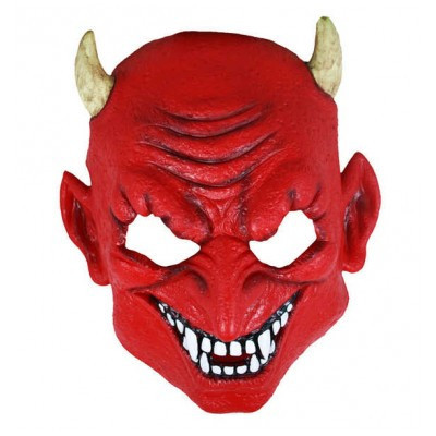 Maska karnevalová obličejová čert