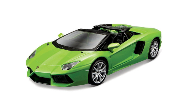 Maisto 39124 Aventador Roadster, metal zelená, assembly line, 1:24 model KITS