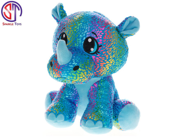 Nosorožec Star Sparkle plyšový modrý 37cm sedící 0m+ v sáčku